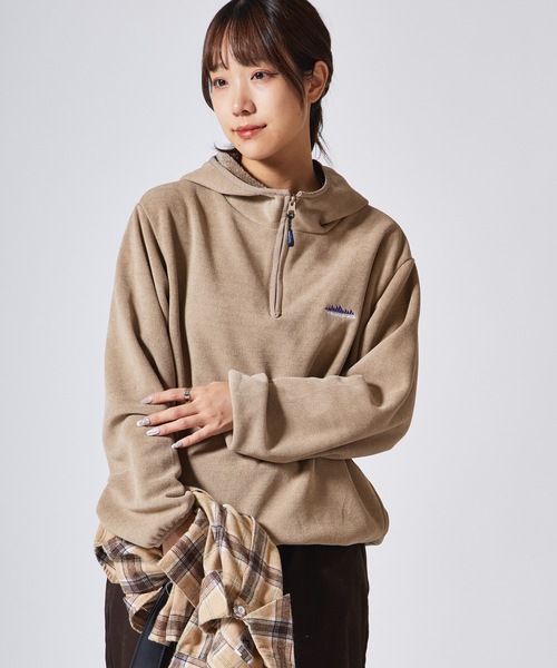THOUSAND MILE（サウザンドマイル） パーカー KNIT FREECE HALF ZIP