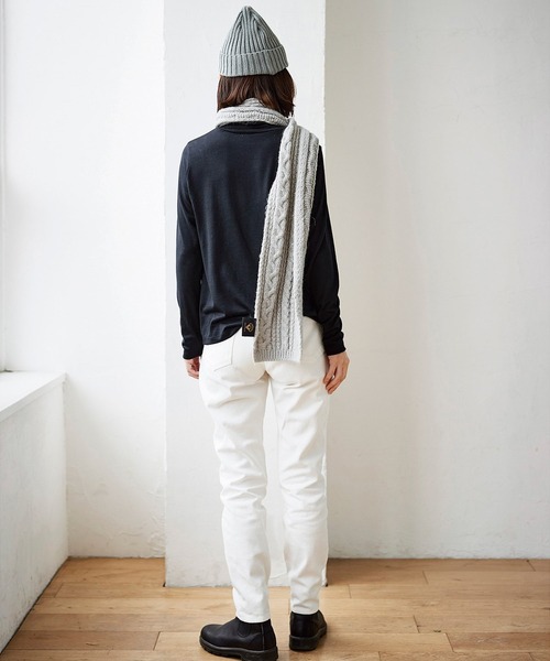 「Sunny clouds」 デニムパンツ 67 ホワイト レディース_画像3
