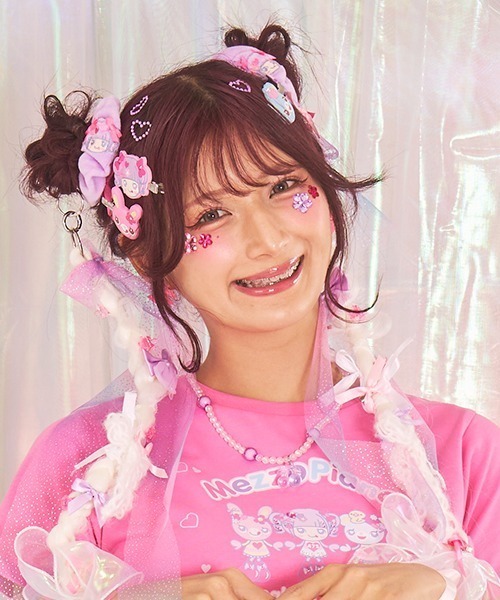 mezzo piano ヘアクリップ 「しなこちゃん」前髪クリップ2個セット