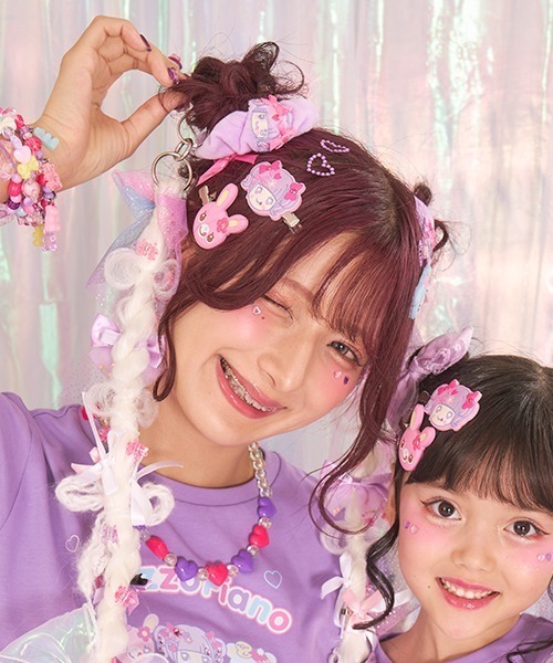 mezzo piano ヘアクリップ 「しなこちゃん」前髪クリップ2個セット