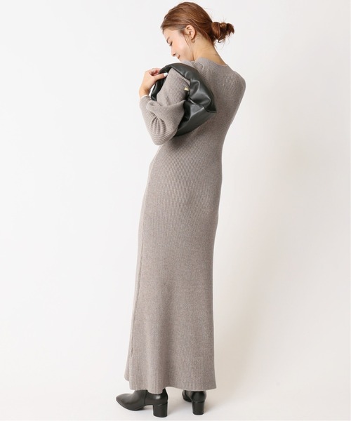 「U by SPICK&SPAN」 ニットワンピース FREE グレー レディース_画像4