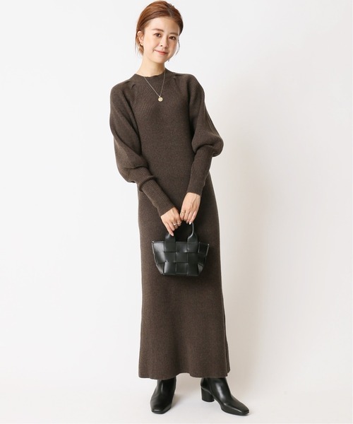 「U by SPICK&SPAN」 ニットワンピース FREE グレー レディース_画像8