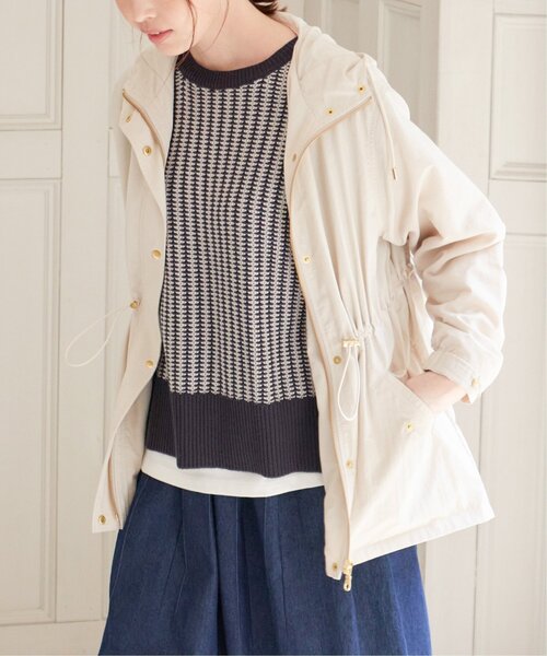 「ikka」 マウンテンパーカー L チャコールグレー レディース_画像3