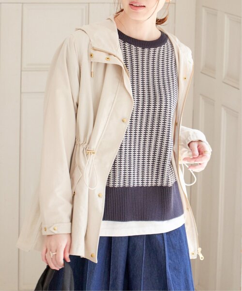 「ikka」 マウンテンパーカー L チャコールグレー レディース_画像4