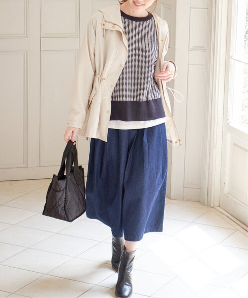 「ikka」 マウンテンパーカー L チャコールグレー レディース_画像5