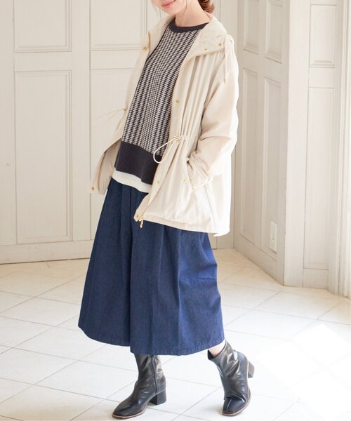 「ikka」 マウンテンパーカー L チャコールグレー レディース_画像6