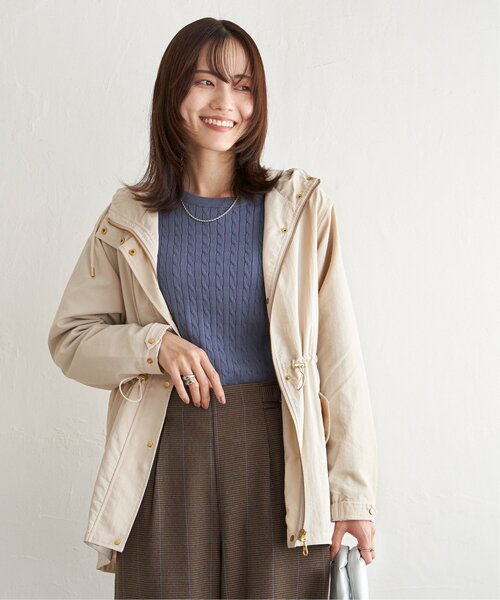 「ikka」 マウンテンパーカー L チャコールグレー レディース_画像8