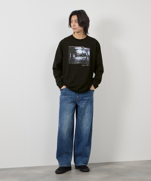 tシャツ T-GRAPHICS フォトプリント長袖Tシャツ メンズ レディース