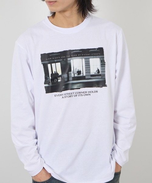 tシャツ T-GRAPHICS フォトプリント長袖Tシャツ メンズ レディース