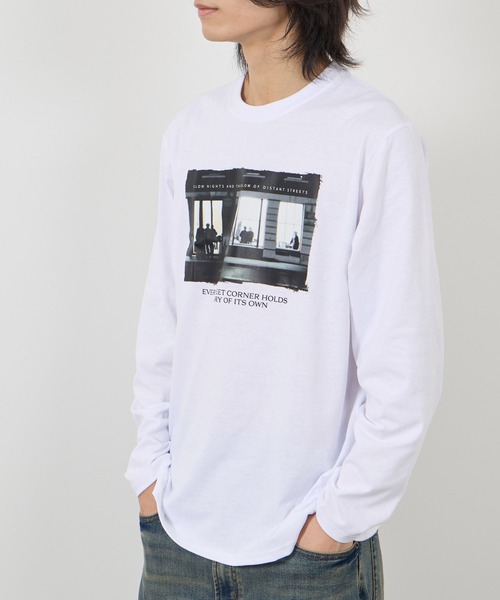 tシャツ T-GRAPHICS フォトプリント長袖Tシャツ メンズ レディース