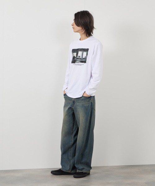 tシャツ T-GRAPHICS フォトプリント長袖Tシャツ メンズ レディース