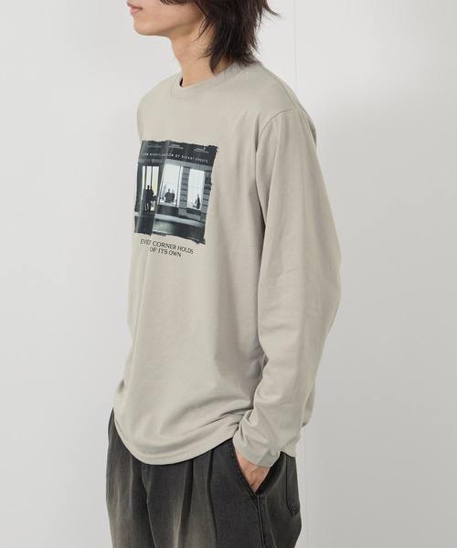 tシャツ T-GRAPHICS フォトプリント長袖Tシャツ メンズ レディース