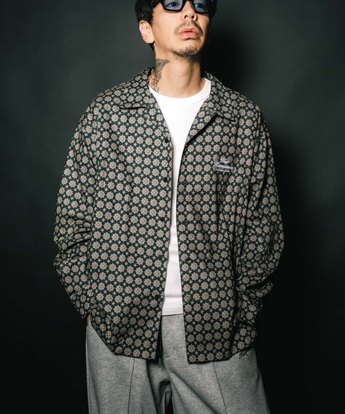 NineMicrophones（ナインマイクロフォンズ） シャツ OPEN COLLAR WIDE