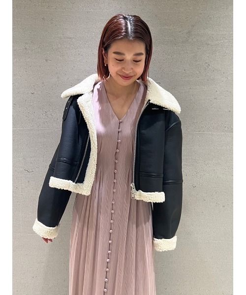 「FRAY I.D」 長袖ワンピース 0 ピンク レディース_画像7