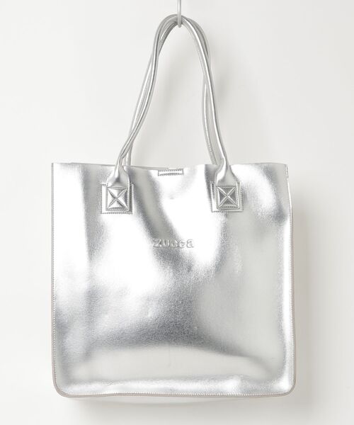【新品未使用】zucca トートバッグ 本革 大容量 シルバー ZUCCa（ズッカ） トートバッグ FREE シルバー レディース : ZOZOTOWN