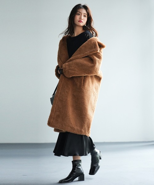 「SAISON DE PAPILLON」 コート M ブラウン レディース_画像7