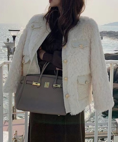 「gossip！ロサンゼルス」 ノーカラージャケット X-LARGE オフホワイト レディース_画像9