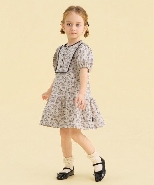 Combi mini ワンピース 5分袖ワンピース（モノトーンいちご） キッズ