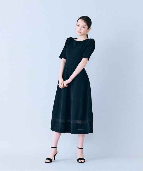 ワンピース 美シルエットニットワンピースの画像