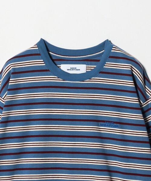 NICE WEATHER tシャツ 「NICE WEATHER」ボーダー ロングスリーブ T