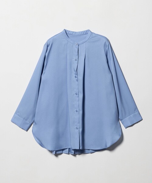 【LT.BLUE】バックプリーツ チュニックシャツ 7分袖 <A DAY IN THE LIFE> バックプリーツ チュニックシャツ 7分袖 ＜A DAY IN THE LIFE