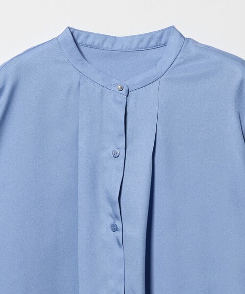 【LT.BLUE】バックプリーツ チュニックシャツ 7分袖 <A DAY IN THE LIFE> バックプリーツ チュニックシャツ 7分袖 ＜A DAY IN THE LIFE