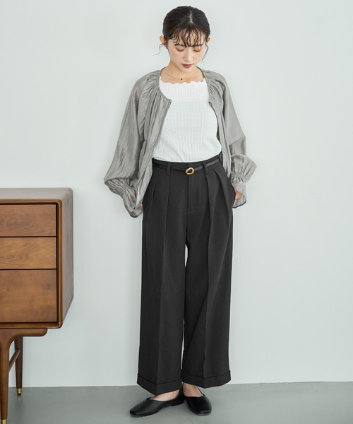 「mil」 スラックス - ダークブラウン レディース_画像5