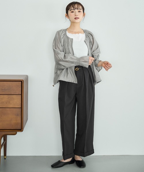 「mil」 スラックス - ダークブラウン レディース_画像8