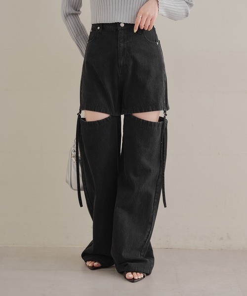 Chico（チコ） デニムパンツ 0 ブラック レディース : ZOZOTOWN Yahoo