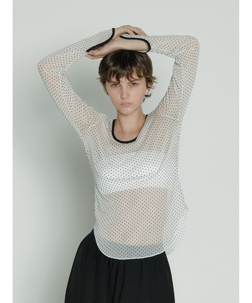 「SORIN」 長袖カットソー 38 ベージュ レディース_画像6