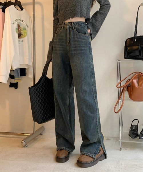「by muni:r」 デニムパンツ MEDIUM ブルー レディース_画像4