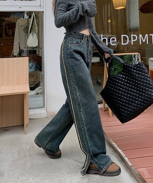 「by muni:r」 デニムパンツ MEDIUM ブルー レディース_画像9
