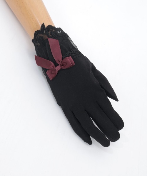 axes femme（アクシーズ ファム） 手袋 レースフリルUVショート手袋