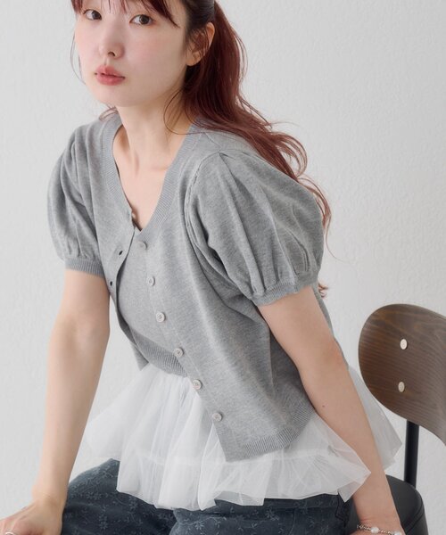 tシャツ 「ドット＆無地」バレリーナチュールSET レディースの画像
