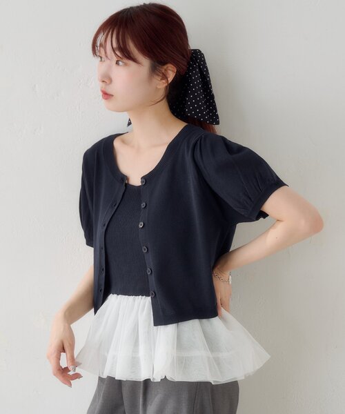tシャツ 「ドット＆無地」バレリーナチュールSET レディースの画像