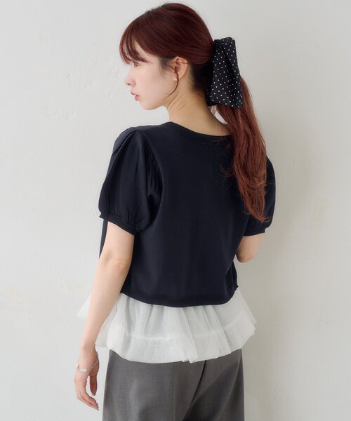 tシャツ 「ドット＆無地」バレリーナチュールSET レディースの画像