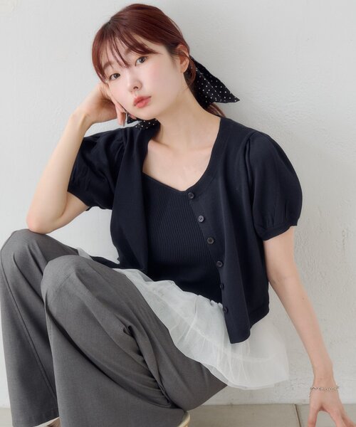 tシャツ 「ドット＆無地」バレリーナチュールSET レディースの画像