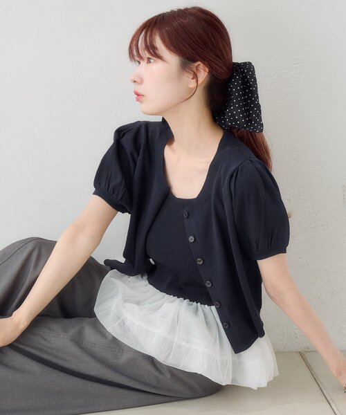tシャツ 「ドット＆無地」バレリーナチュールSET レディースの画像