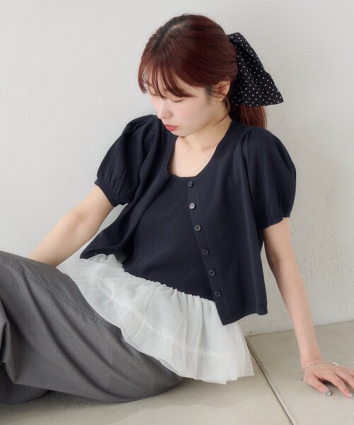 tシャツ 「ドット＆無地」バレリーナチュールSET レディースの画像