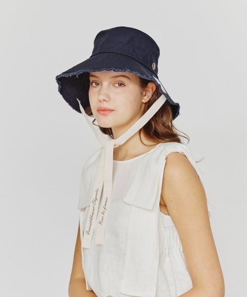 「Chapeau d' O」 ハット M/57.5cm ネイビー レディース_画像4