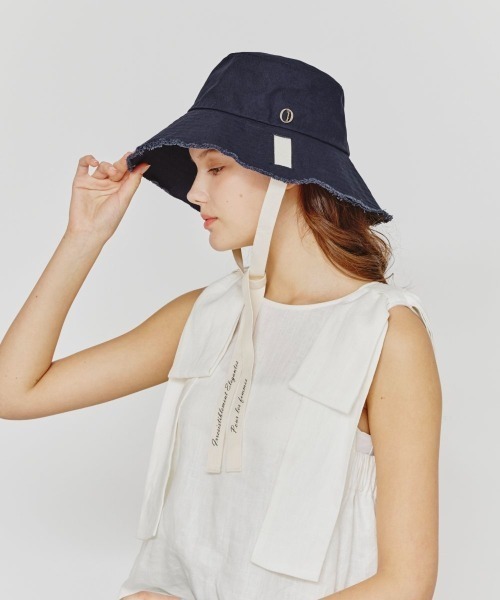 「Chapeau d' O」 ハット M/57.5cm ネイビー レディース_画像6