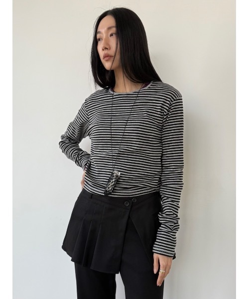 「Didot.showroom」 長袖カットソー FREE レッド レディース_画像4