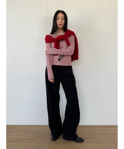 「Didot.showroom」 長袖カットソー FREE レッド レディース_画像8