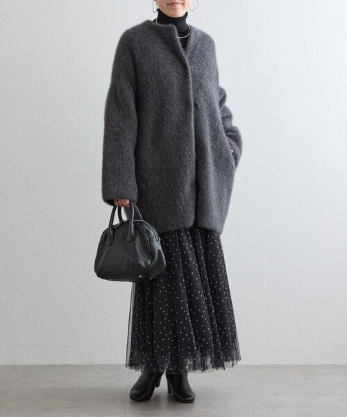 BEARDSLEY 洗えるニットコート ビアズリー BEARDSLEY（ビアズリー） コート アウター ファーニットコート