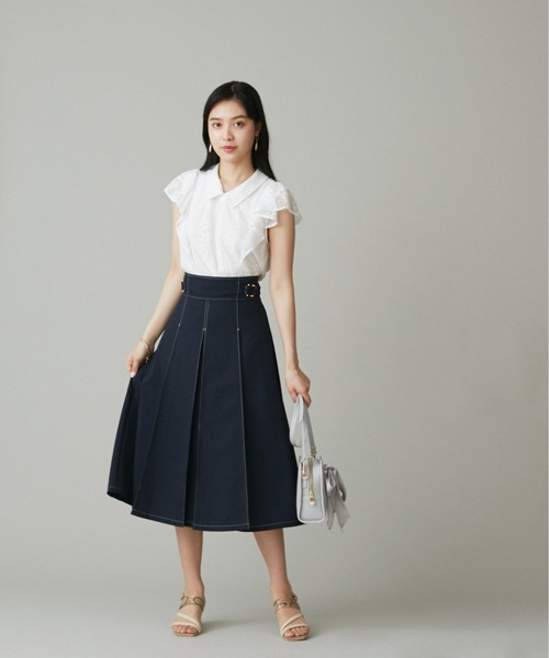 「JILL by JILL STUART」 フレアスカート SMALL ネイビー レディース_画像4