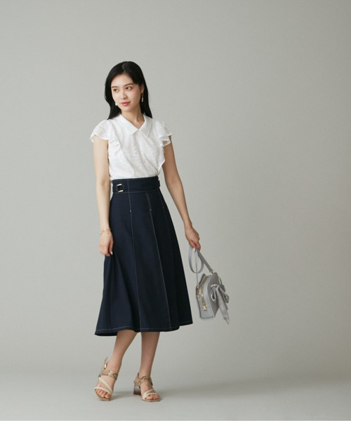 「JILL by JILL STUART」 フレアスカート SMALL ネイビー レディース_画像5