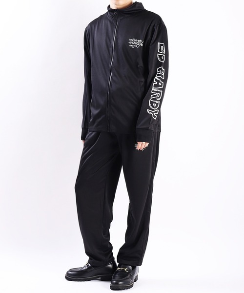 「Ed Hardy」 ジャージブルゾン 4L ブラック メンズ_画像7