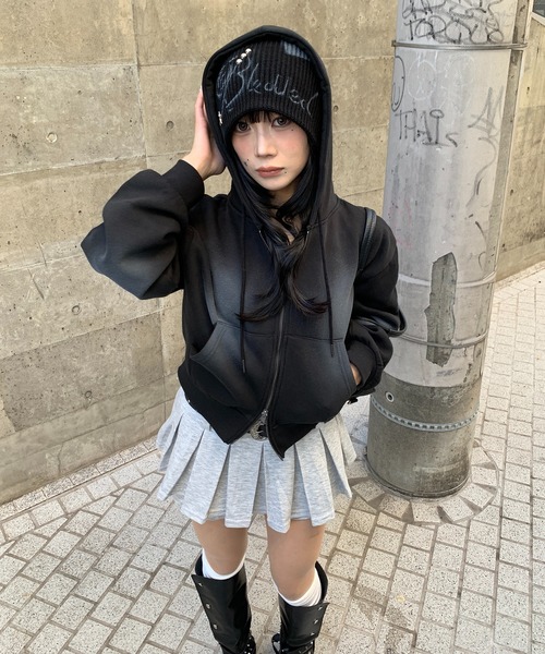 「lilful」 ジップアップパーカー F ピンク レディース_画像6