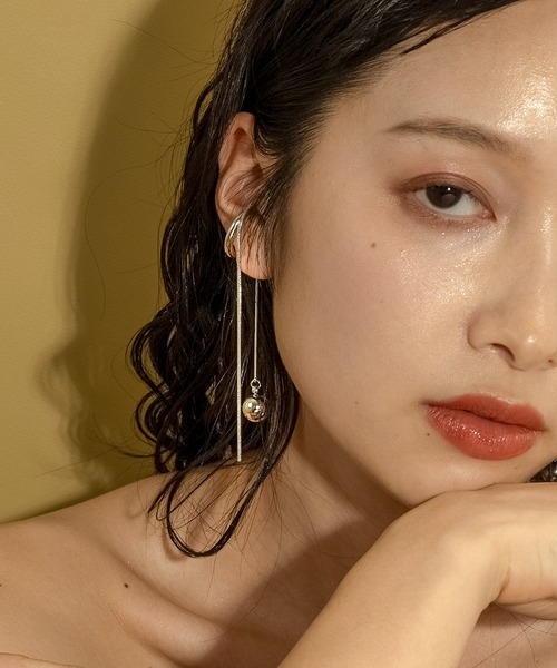 voov イヤーカフ 「金属アレルギー対応」ボールチェーンロング