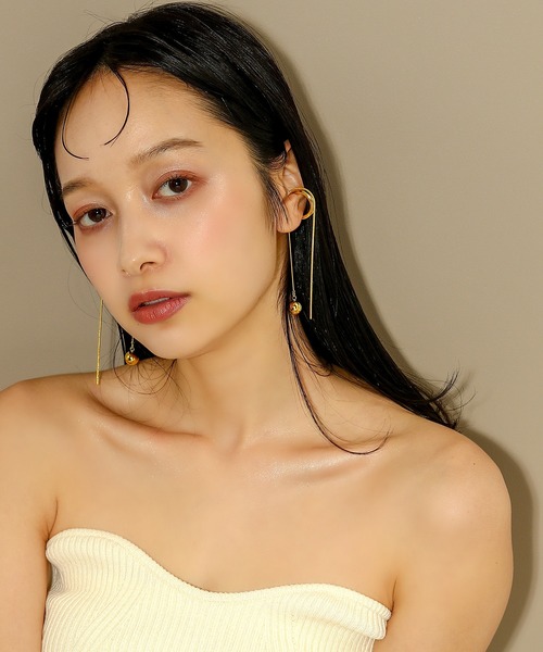 voov イヤーカフ 「金属アレルギー対応」ボールチェーンロング